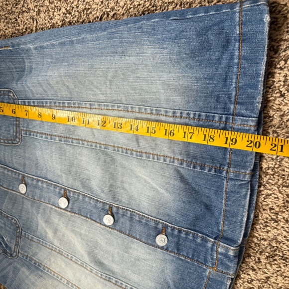L.O.G.G. H&M Denim Skirt Womens 6 Blue Excellent Button Front A-Line Mini Skirt - Picture 6 of 6